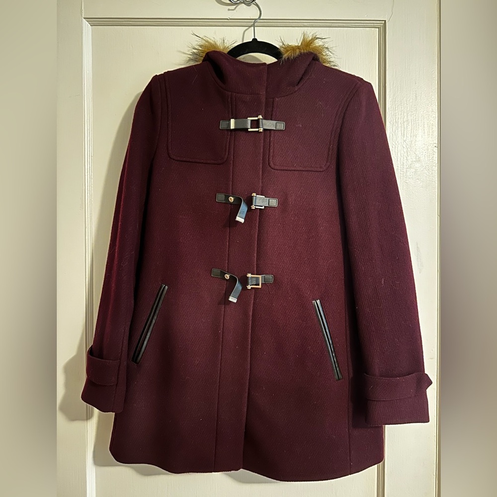 Burgundy Cole Haan Coat size 6 Petite
